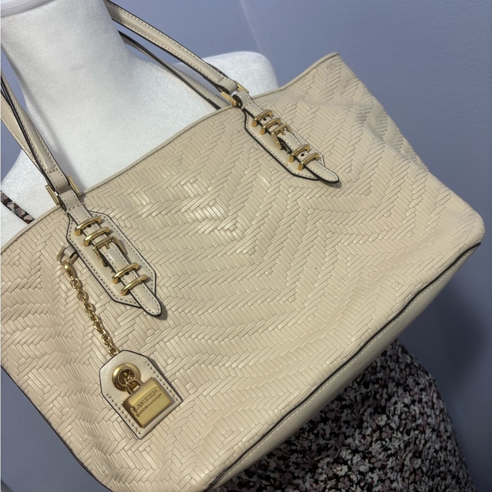 Vintage Y2K Cream and gold Ralph Lauren bag - Picture 8 of 9